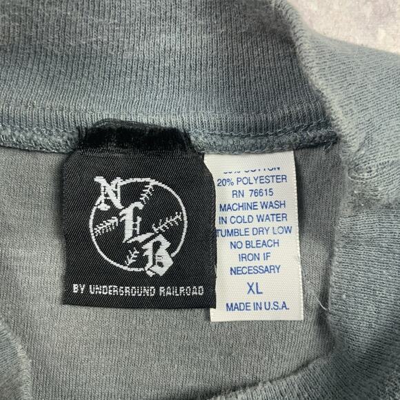 VTG Underground Railroad New York Black Yankees Shirt Men XL Gray Negro League - Picture 7 of 10